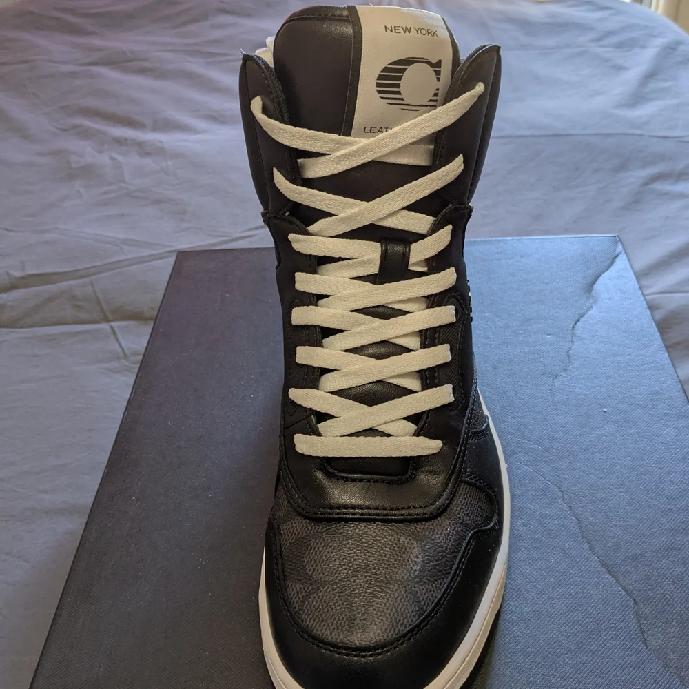 Coach Black and White High-Top Sneakers - Picture 2 of 4